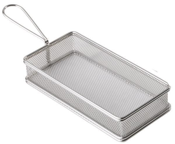 APS - Cestino per frittura &quot;Snackholder&quot; 10,5 x 21,5 cm Argento