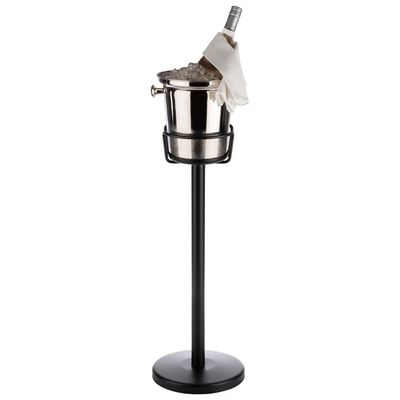APS - Colonna per secchiello portabottiglie 71,5 x 26,5 cm Nero
