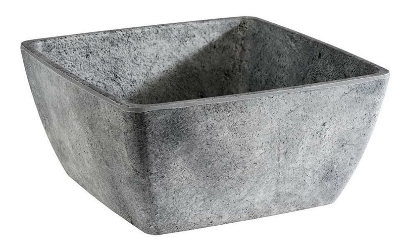 APS - Ciotola quadrata &quot;Element&quot; 19 x 19 cm 1,5L Grigio