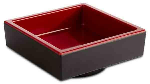 APS - Bento box &quot;Asia Plus&quot; 7,5 x 7,5 cm Rosso, Nero