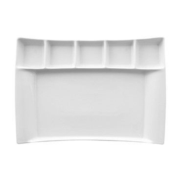 Güral Porselen - Piatto 6 Scomparti 37 x 26 cm Milano