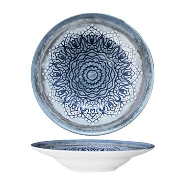 Güral Porselen - Piatto Pasta 26 cm Blue Voyage