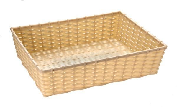 APS - Cesto rettangolare &quot;Wicker Look&quot; 29,5 x 39,5 cm Beige Chiaro