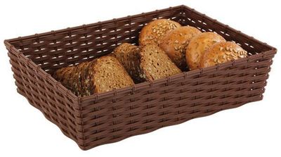 APS - Cesto rettangolare &quot;Wicker Look&quot; 29,5 x 39,5 cm Marrone