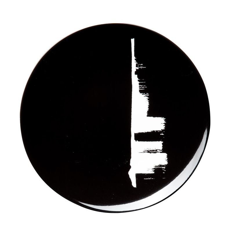 Degrenne - Piatto piano 20 cm Arty Creation Skyline Nero
