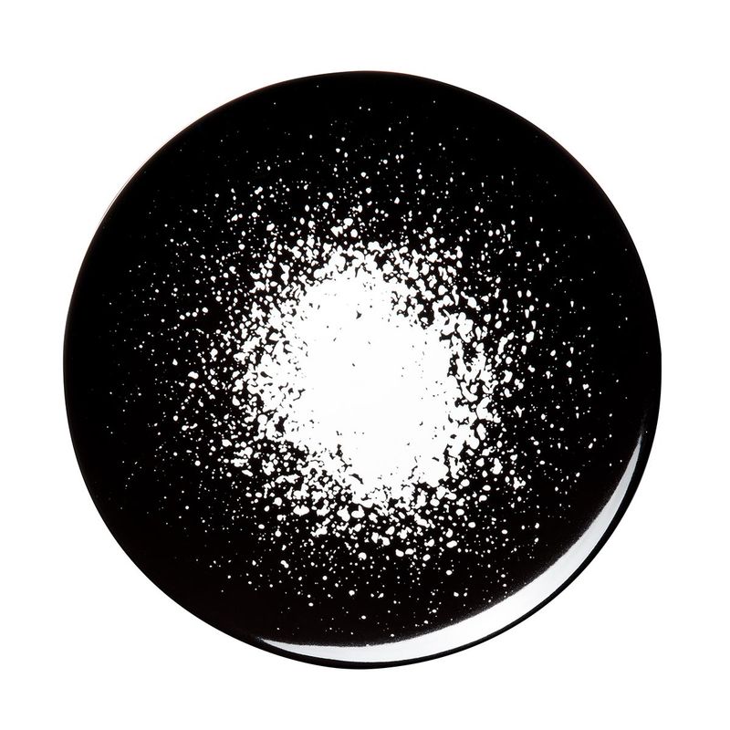 Degrenne - Piatto piano 29 cm Arty Creation Splash Nero