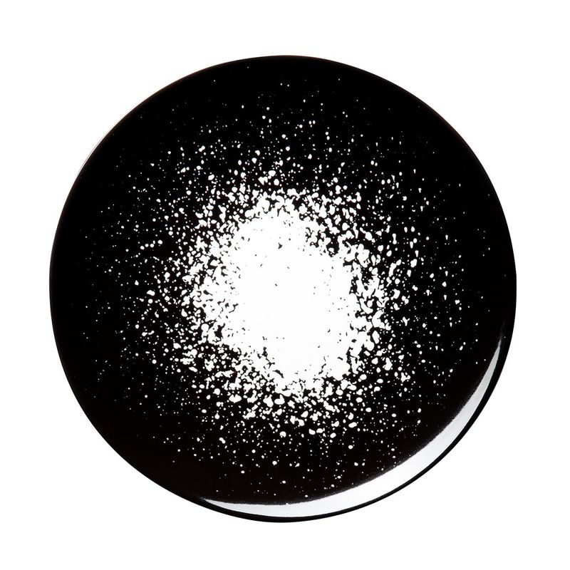 Degrenne - Piatto piano 20 cm Arty Creation Splash Nero