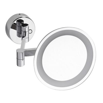 Tirolix - Specchio cosmetico con luce LED 21 cm Cromato