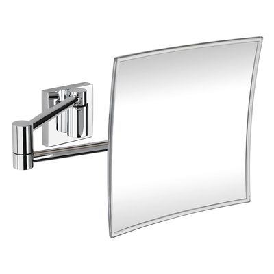 Tirolix - Specchio cosmetico quadrato 21,5 x 21,5 cm Cromato