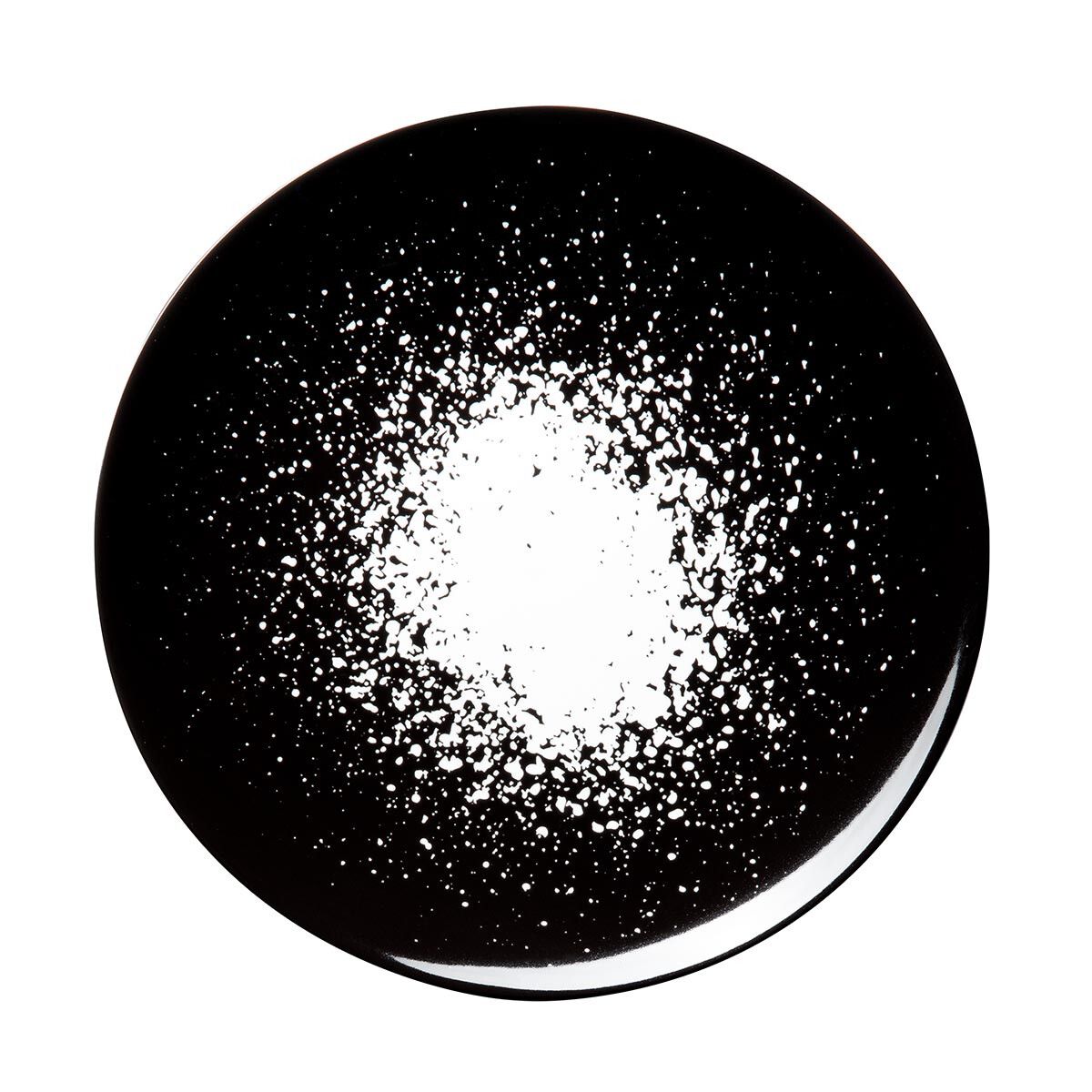 Degrenne - Piatto piano 20 cm Arty Creation Splash Nero