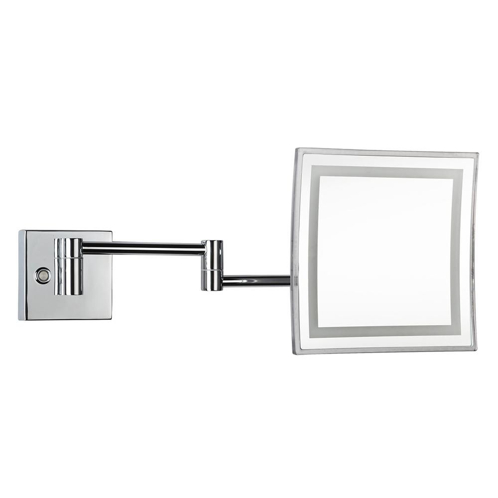 Tirolix - Specchio quadrato illuminato 22,5 x 22,5 cm Cromato