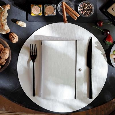 Dag Style - Tovagliette Chef Sottopiatto 34 cm Bianco