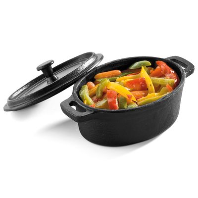 Yegam - Mini cocotte ovale alta con coperchio 12,5 x 9,3 cm