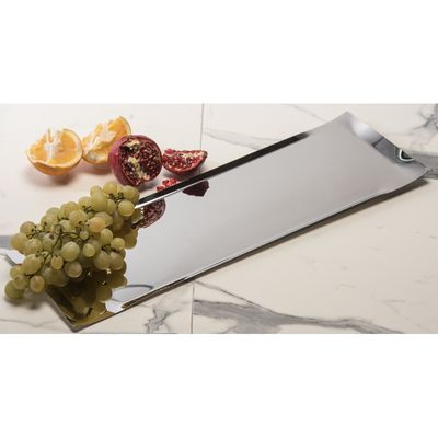 Yegam - Vassoio acciaio superlucido 60 x 10 cm