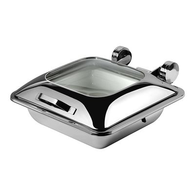Yegam - Scaldavivande quadrato con coperchio in vetro 5.5 Ltr Smart