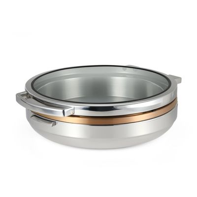 Yegam - Scaldavivande tondo con banda PVD bronzo 6 l T-Collection