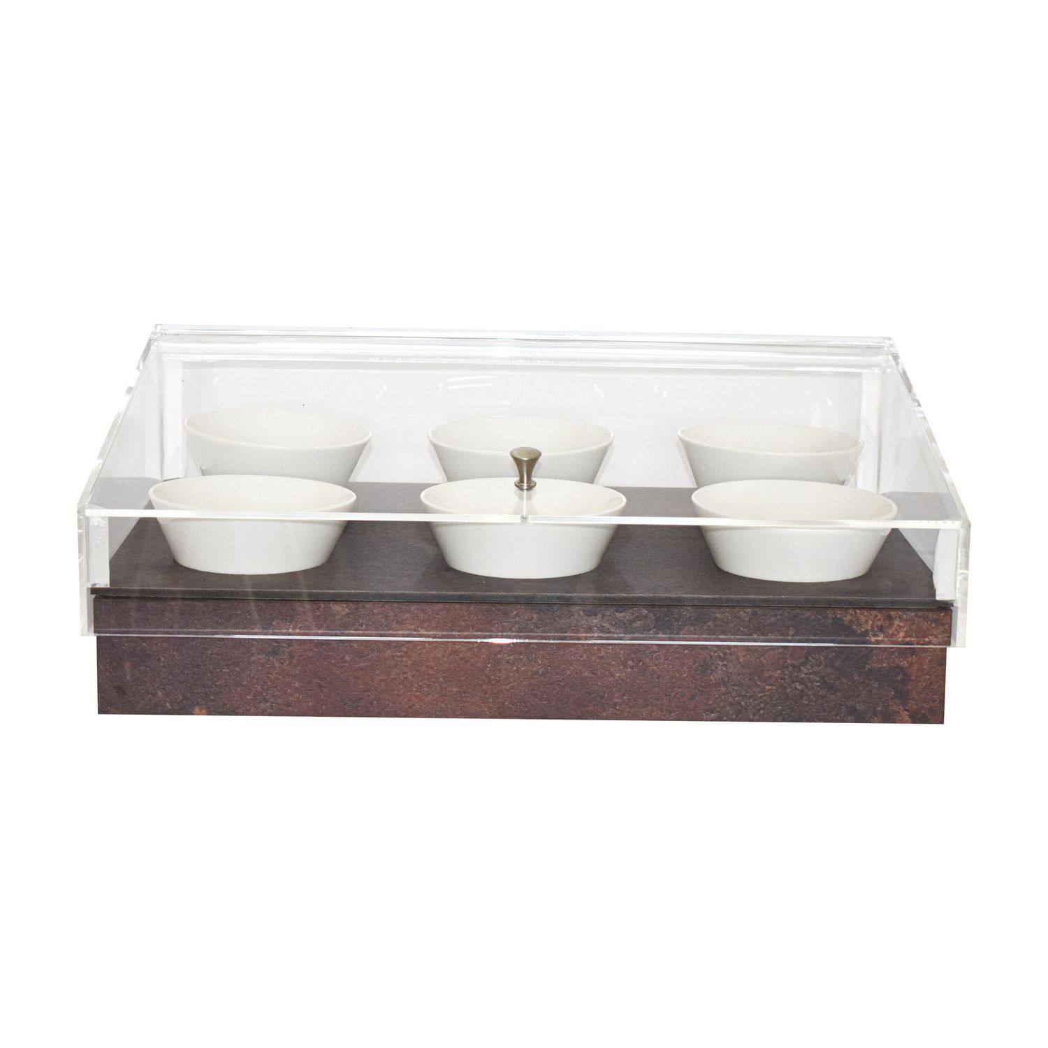 Yegam - Espositore per frutta secca in ruggine con 6 ciotole GN 1/1 T-Collection