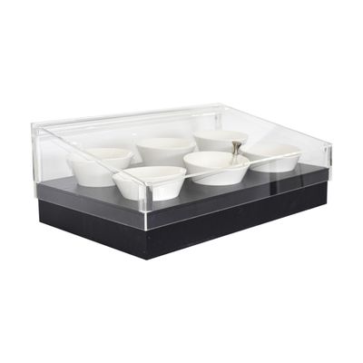 Yegam - Espositore per frutta secca nero con 6 ciotole GN 1/1 T-Collection