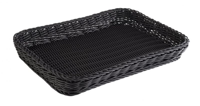 APS - Cesto rettangolare &quot;Profi Line&quot; 30 x 40 cm Nero