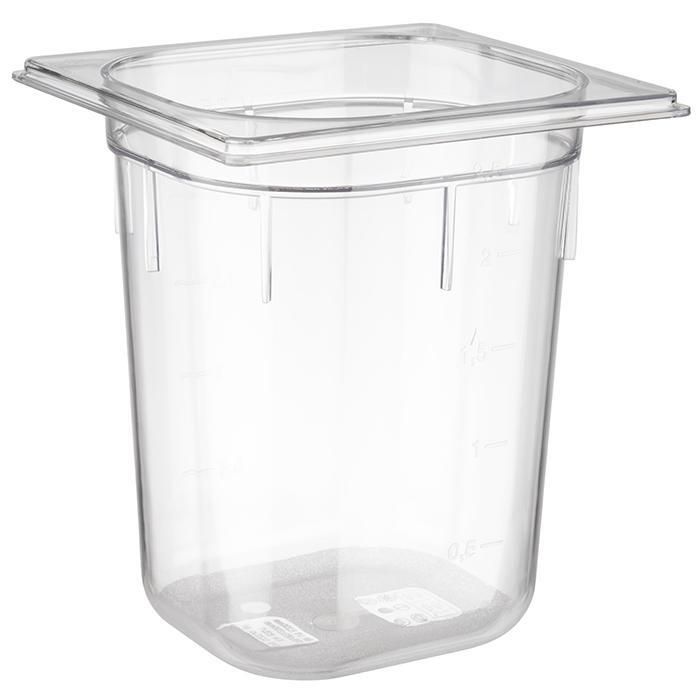 APS - Contenitore GN 1/6 16,2 x 17,6 cm 2,8L Trasparente
