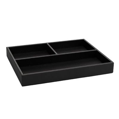 Aliseo - Contenitore con tre scomparti Londoner Noir 250 x 30 x 200 mm