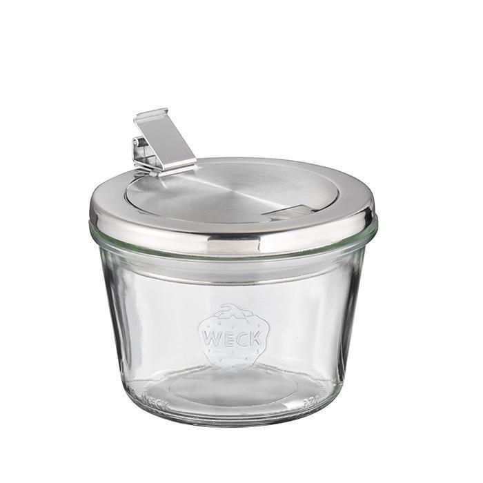 APS - Set 2 barattoli Weck con coperchio APS 11 cm 0,37L