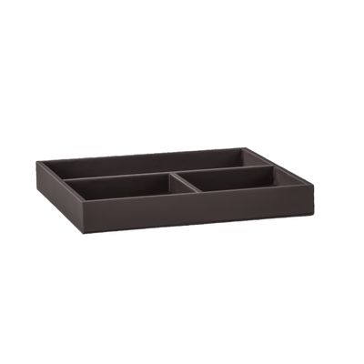 Aliseo - Contenitore con tre scomparti Londoner Taupe 250 x 30 x 200 mm