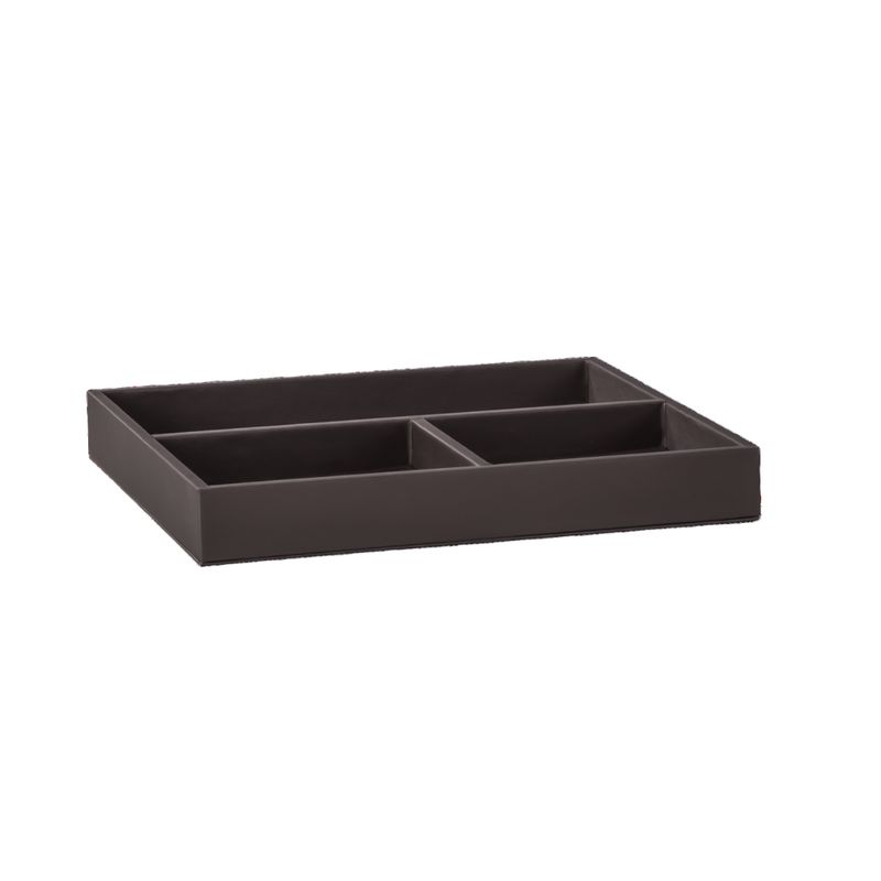 Aliseo - Contenitore con tre scomparti Londoner Taupe 250 x 30 x 200 mm