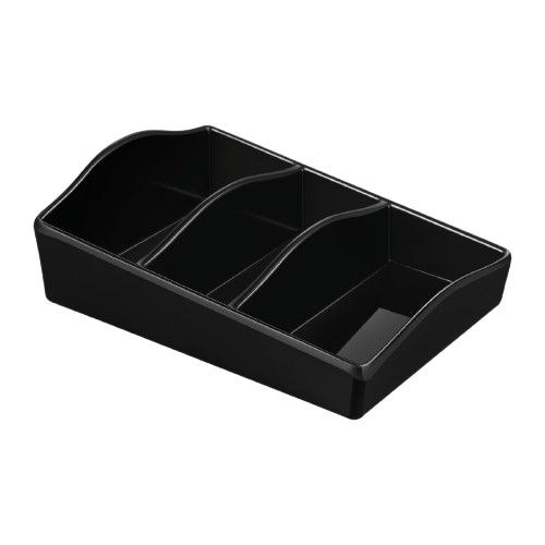 Aliseo - Vassoio con scomparti Welcome Trays Nero 130 x 40 x 100 mm