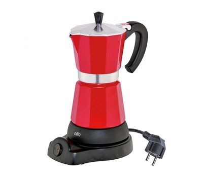 Caffettiera Elettrica Rossa da 6 tazze Classico - cilio