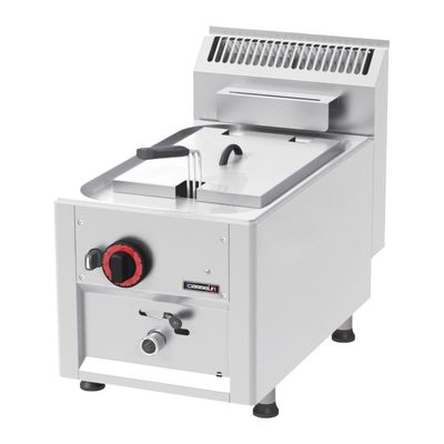 Casselin - Friggitrice a gas top con valvola di scarico 8 l 33