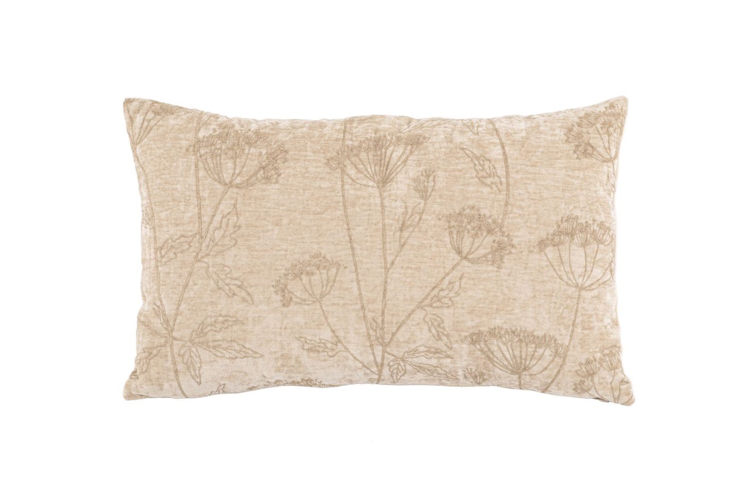 Cuscino con stampa fiori 30 x 50 cm Crema - Tirolix