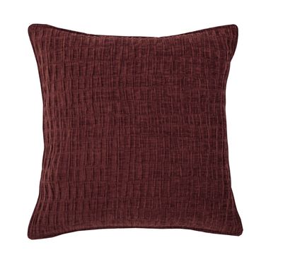 Cuscino in ciniglia 42 x 42 cm Rosso Scuro - Tirolix
