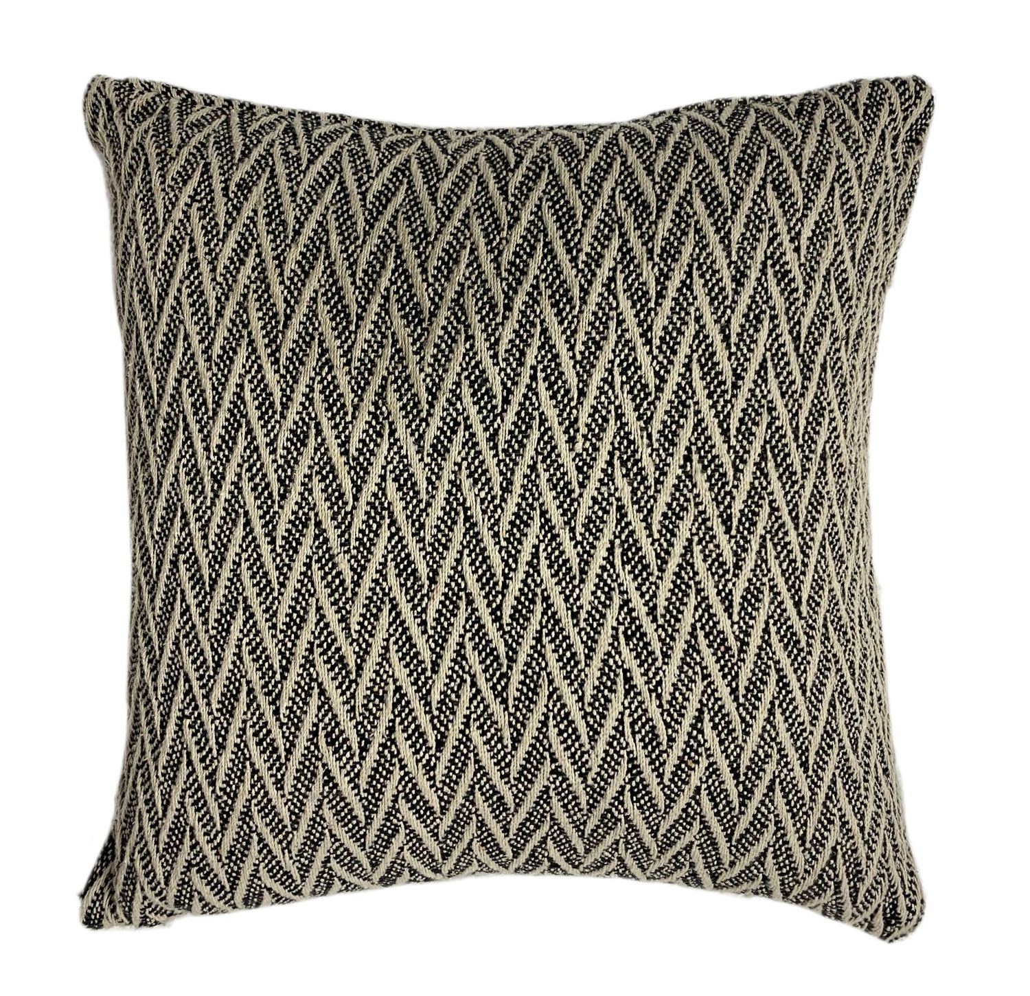 Cuscino geometrico 45 x 45 cm Nero/Taupe - Tirolix