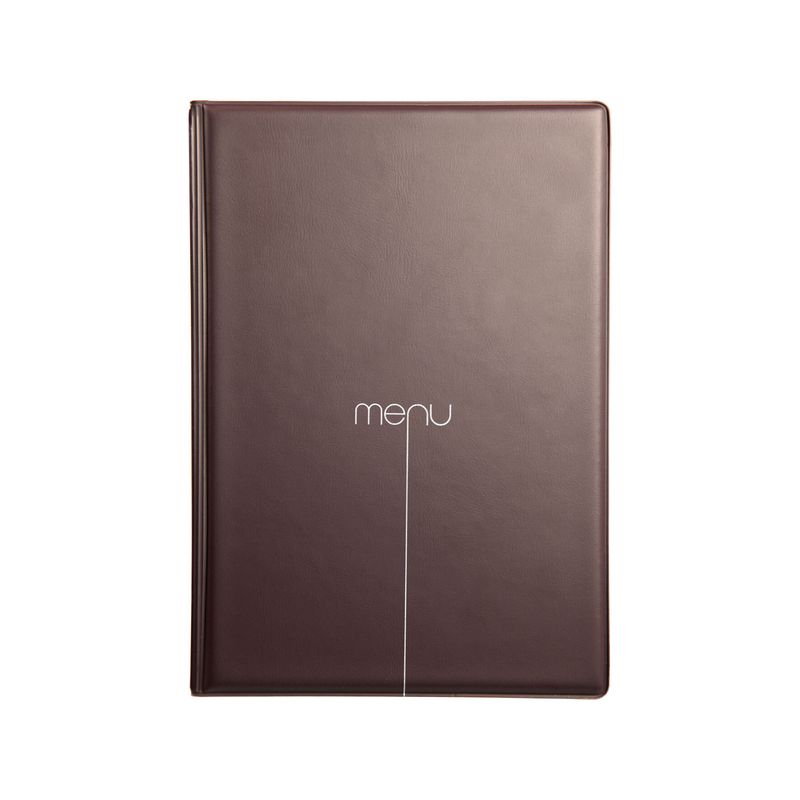 Dag Style - Porta Menu RISTO A5 scritta menu CACAO 16,5x23,8 cm