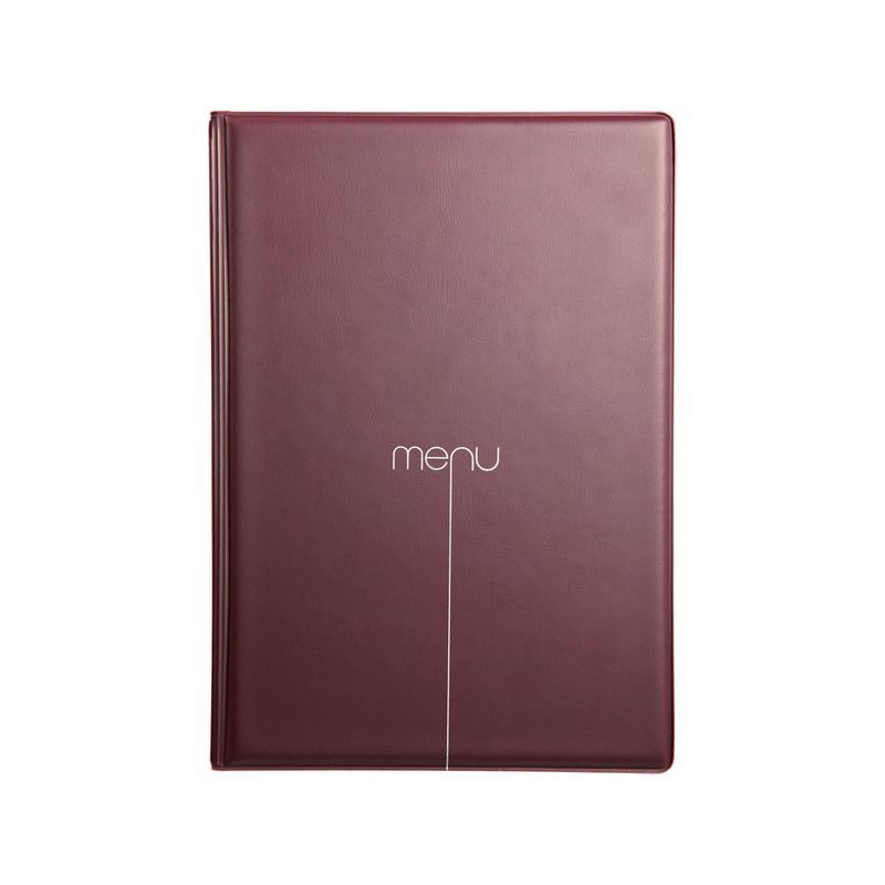 Dag Style - Porta Menu RISTO A5 scritta menu BORDEAUX 16,5x23,8 cm