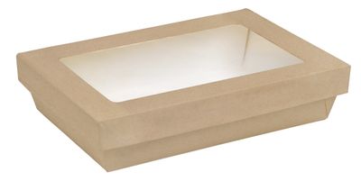 Firstpack - Scatola con finestra marrone 22,5 x 15,5 cm