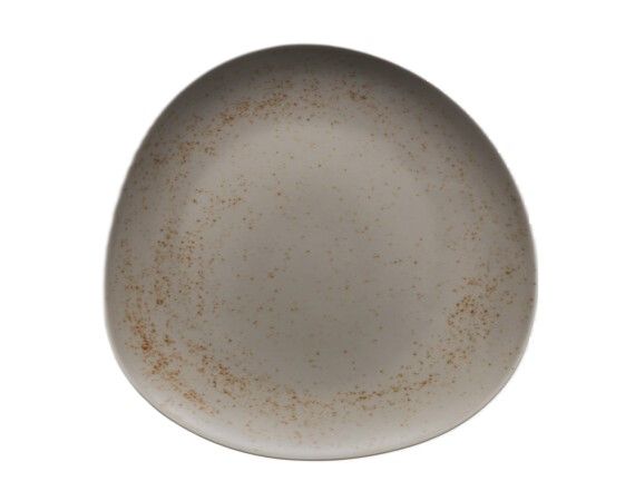 Schönwald -  Piatto piano asimmetrico 15 cm Unique Lightgrey Pottery