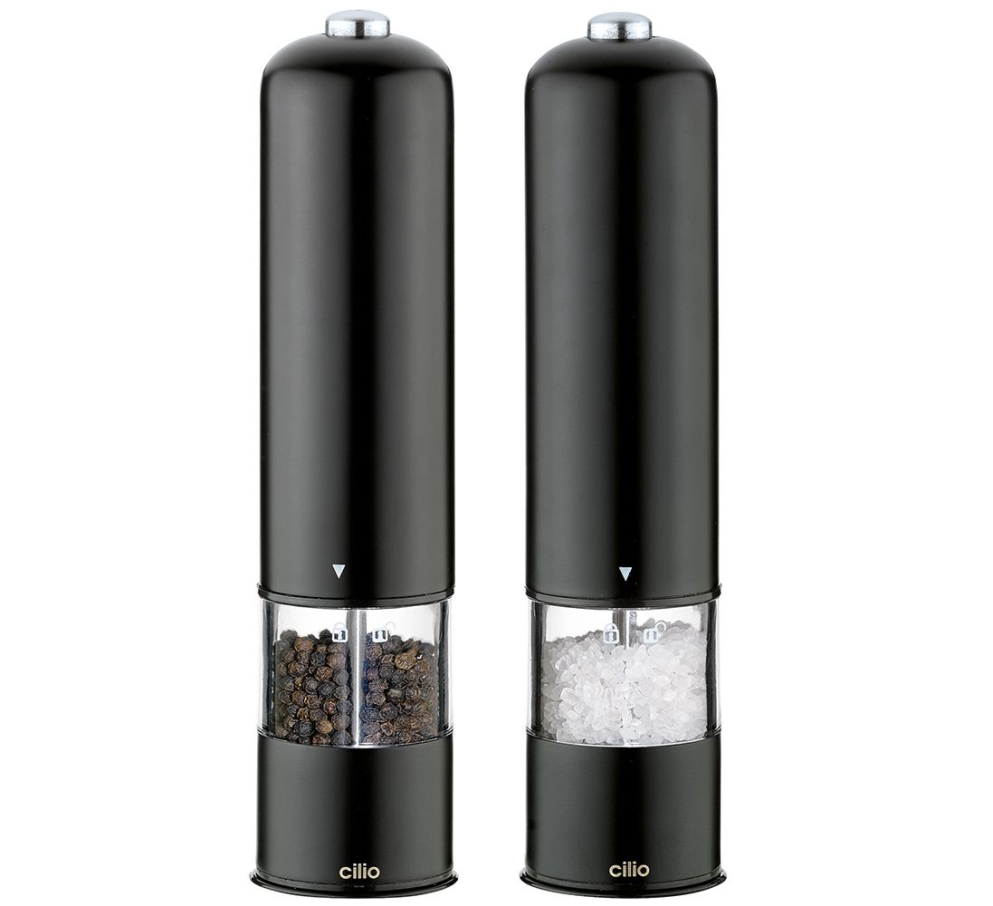 Set macina pepe e sale elettrico 23 cm Nero Bergamo - cilio