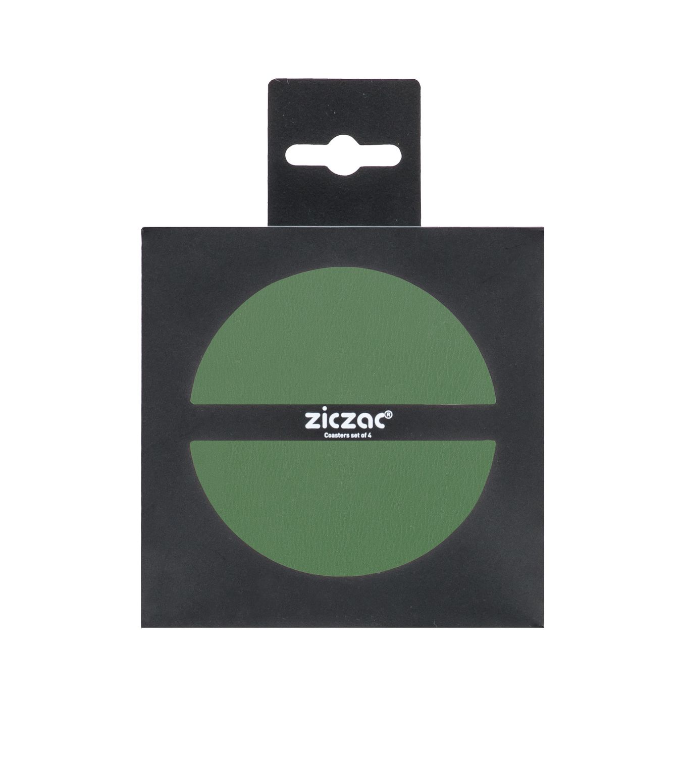 Sottobicchieri Ecopelle 4 Pz. 10 cm Verde Dill - Tirolix