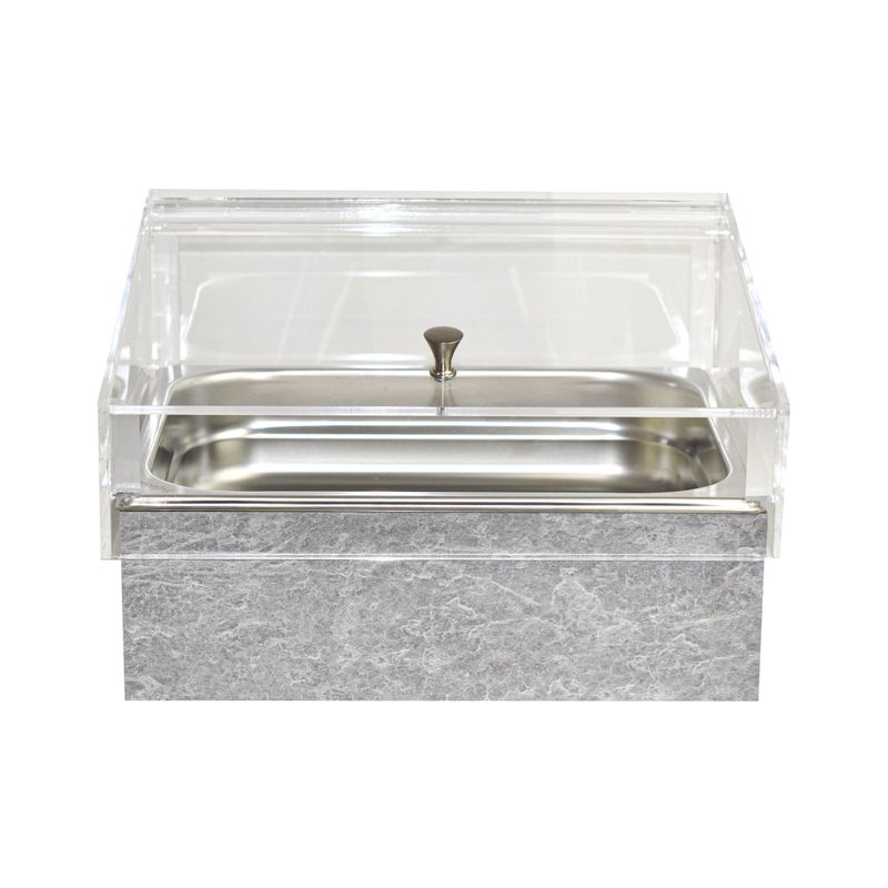 Yegam - Espositore Refrigerato con Vascha GN 1/2 cemento T-Collection