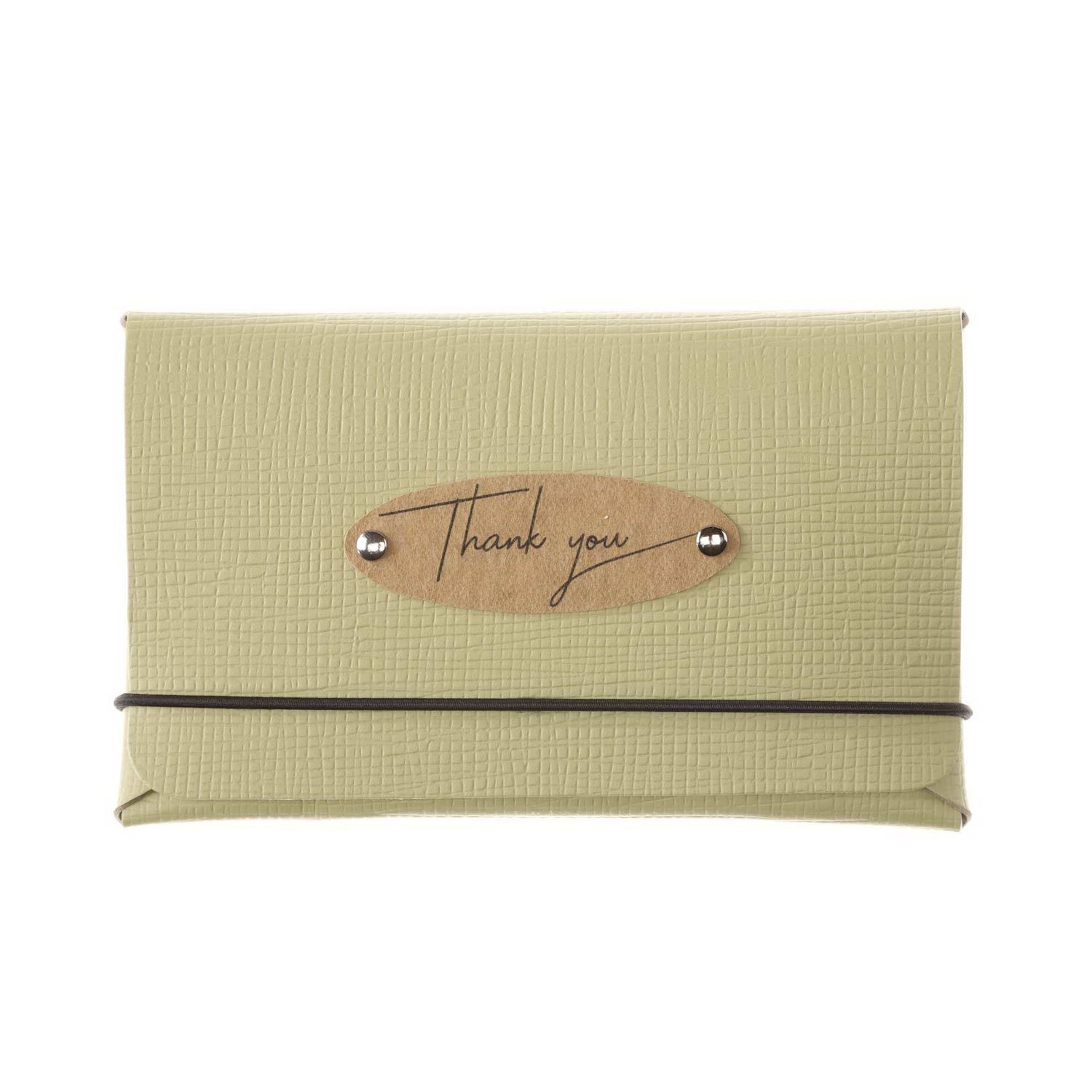 Dag Style - Porta conto con patch thank you Bill Chef 15 x 9,5 cm Salvia