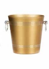 Secchiello alluminio ossidato con pomoli oro 56ORO - Tirolix