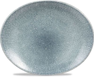 Churchill - Piatto ovale 27 x 22,9 cm Raku Topaz Blue Studio Prints