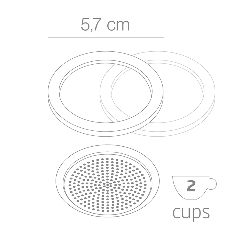 Blister 2 Guarnizioni E Filtro Caffettiera 4 Tazze Miss Splendy/Miss Conny Forever