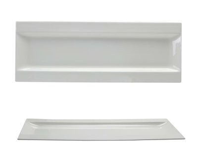Tirolix - Piatto Rettangolare Ala 40 x 17 cm Gourmet Bone China