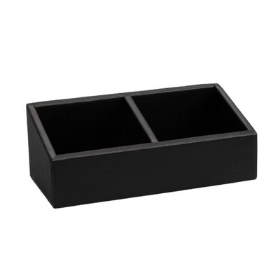 Aliseo - Portaoggetti con due scomparti Londoner Noir 150 x 55 x 70 mm