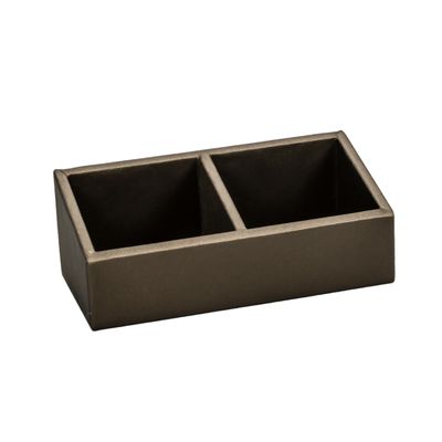 Aliseo - Portaoggetti con due scompart Londoner Taupe 150 x 55 x 70 mm