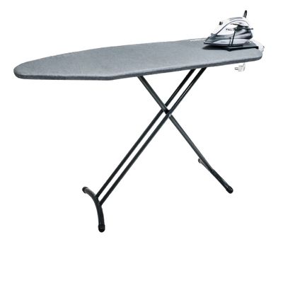 Aliseo - Asse da stiro con collegamento elettrico EU Mini-Pro Steamworks Argento 35 x 114 cm