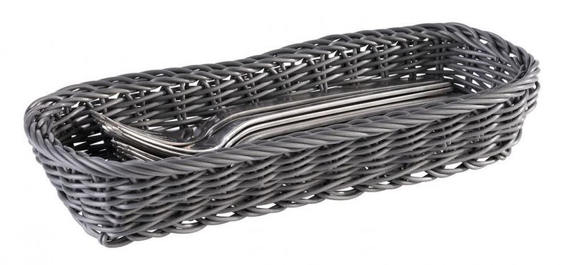 APS - Cesto rettangolare &quot;Economic&quot; 10 x 27 cm Grigio